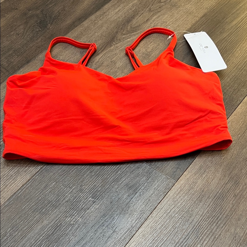 CRZ YOGA Women's Swim Top in Vibrant Red